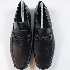 Roma Rio Black Bit Buckle Driving Shoes Moc Toe 9.5 Loafer #7016